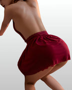 Silk Red Camisole Nightgown eyelash lace lingerie